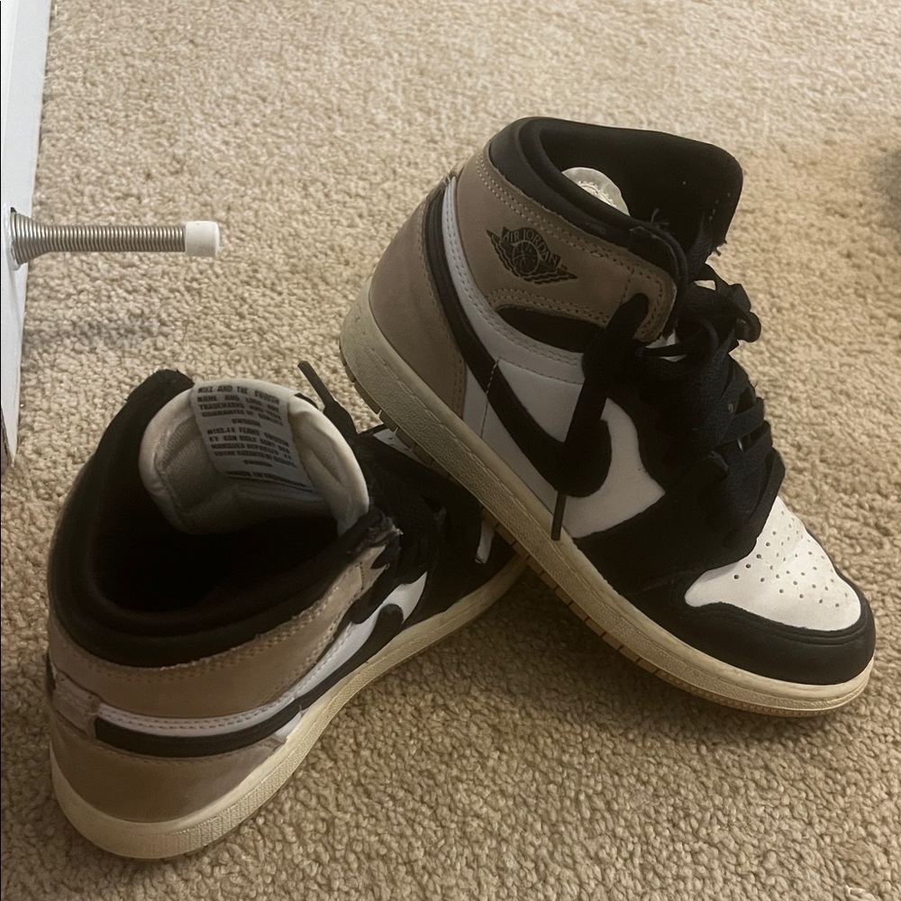 Black and White High-Top Sneakers